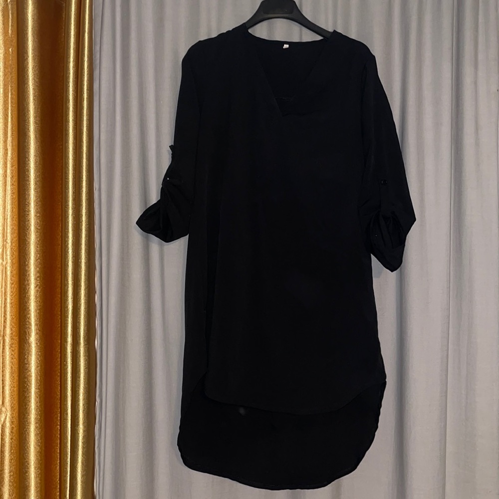 Black high low shirt/dress